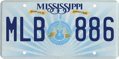 MS license plate MLB886