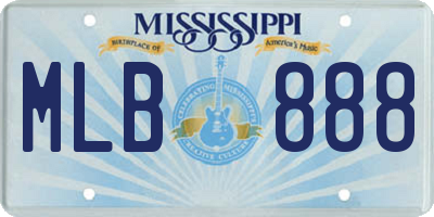 MS license plate MLB888