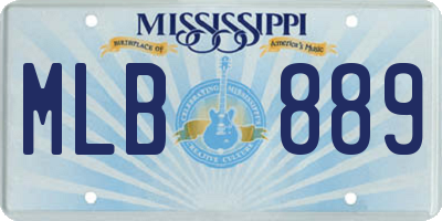 MS license plate MLB889