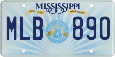 MS license plate MLB890