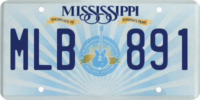 MS license plate MLB891