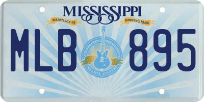 MS license plate MLB895