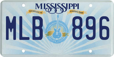 MS license plate MLB896