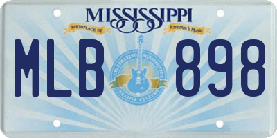 MS license plate MLB898
