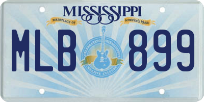 MS license plate MLB899