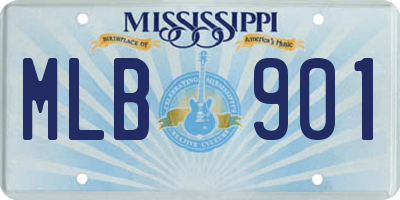 MS license plate MLB901