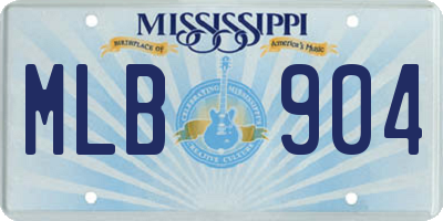 MS license plate MLB904