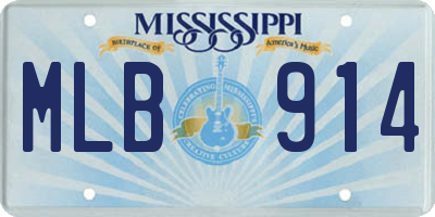 MS license plate MLB914