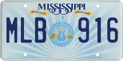 MS license plate MLB916
