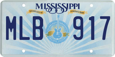 MS license plate MLB917