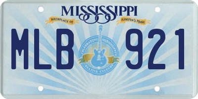 MS license plate MLB921