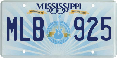 MS license plate MLB925