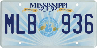 MS license plate MLB936