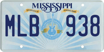 MS license plate MLB938