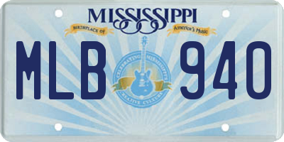 MS license plate MLB940