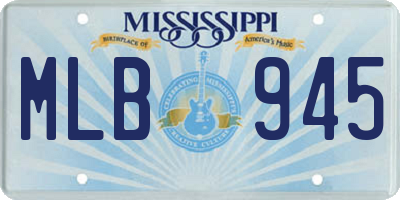 MS license plate MLB945
