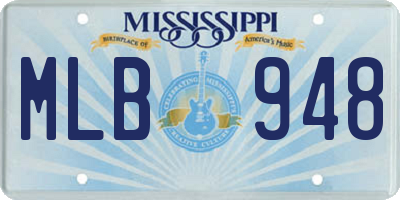 MS license plate MLB948