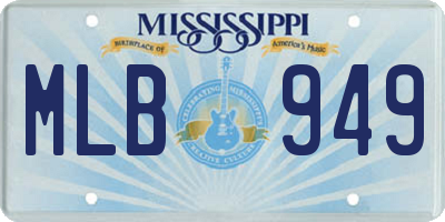 MS license plate MLB949