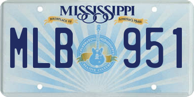 MS license plate MLB951