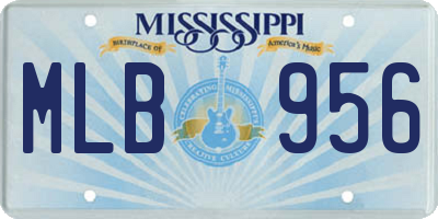 MS license plate MLB956