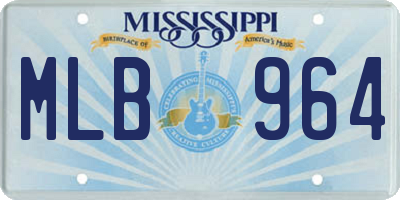 MS license plate MLB964