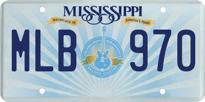 MS license plate MLB970