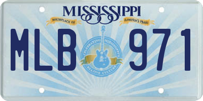 MS license plate MLB971