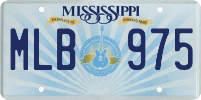 MS license plate MLB975