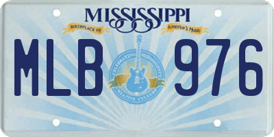MS license plate MLB976