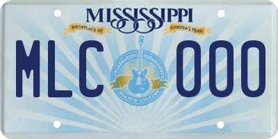 MS license plate MLC000