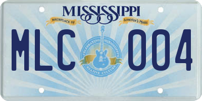 MS license plate MLC004