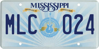 MS license plate MLC024