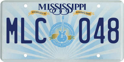 MS license plate MLC048