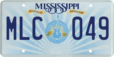 MS license plate MLC049