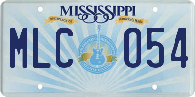 MS license plate MLC054