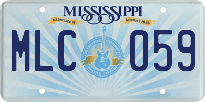 MS license plate MLC059