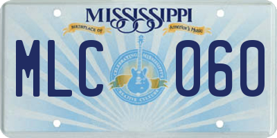MS license plate MLC060