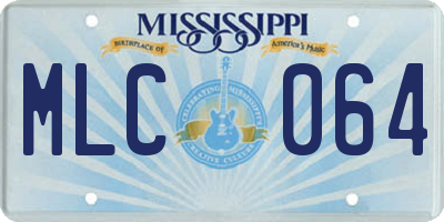 MS license plate MLC064