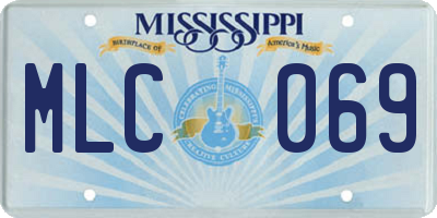 MS license plate MLC069