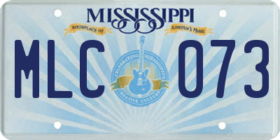 MS license plate MLC073