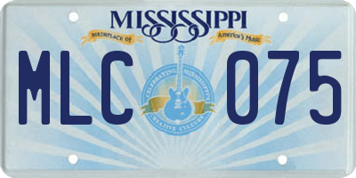 MS license plate MLC075