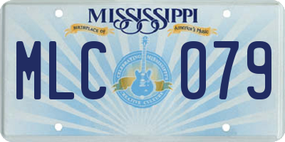MS license plate MLC079