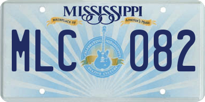 MS license plate MLC082