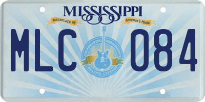 MS license plate MLC084