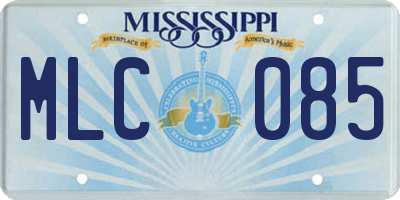 MS license plate MLC085