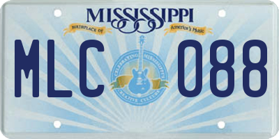 MS license plate MLC088