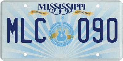 MS license plate MLC090