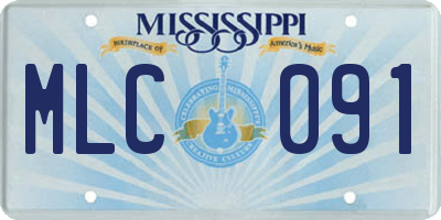 MS license plate MLC091