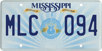 MS license plate MLC094