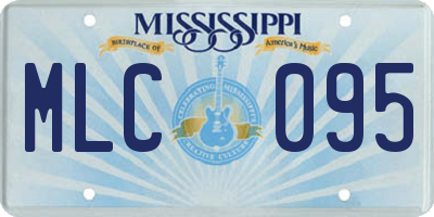 MS license plate MLC095